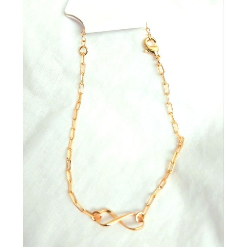 Pulseira Corrente Elo Cartier Com Infinito Banhada a Ouro 18k Com 1 Ano de Garantia