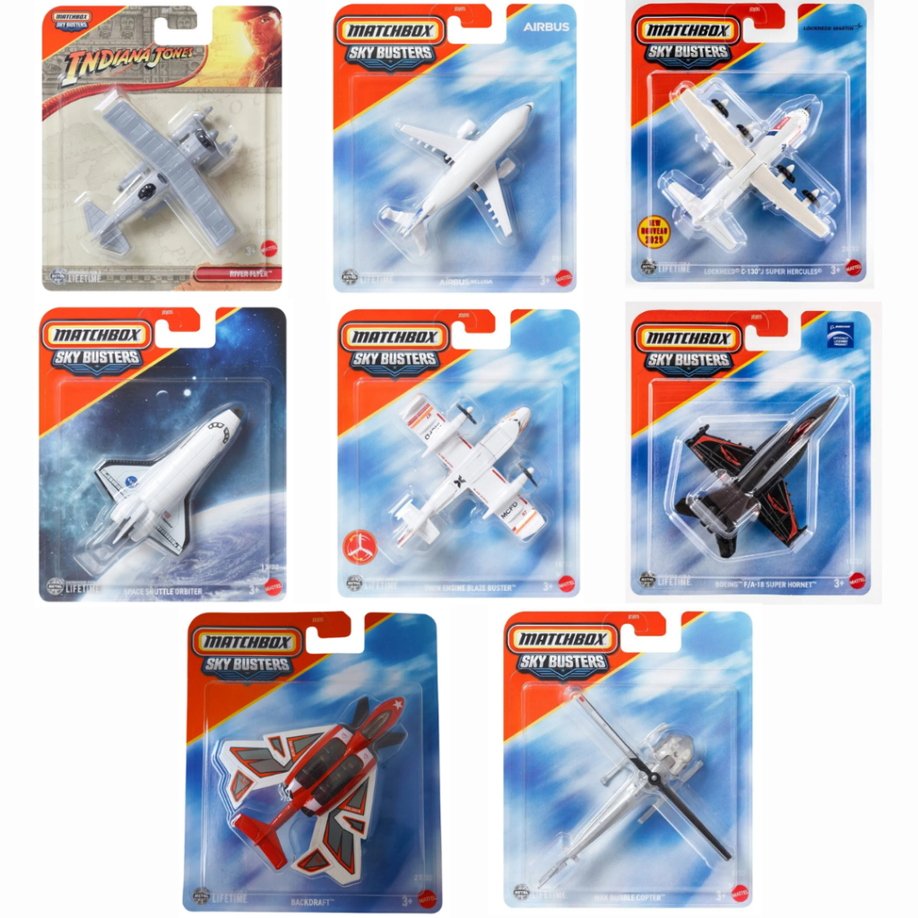 Miniatura Matchbox Sky Busters - Aviões / Helicópteros - Vários Modelos em Oferta na Shopee