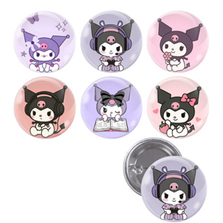 Cartela De Buttons Pins Broche Kuromi Amiga Hello Kitty SuperCute Com 6 Unidades Adventure Cute Fofo em Oferta na Shopee
