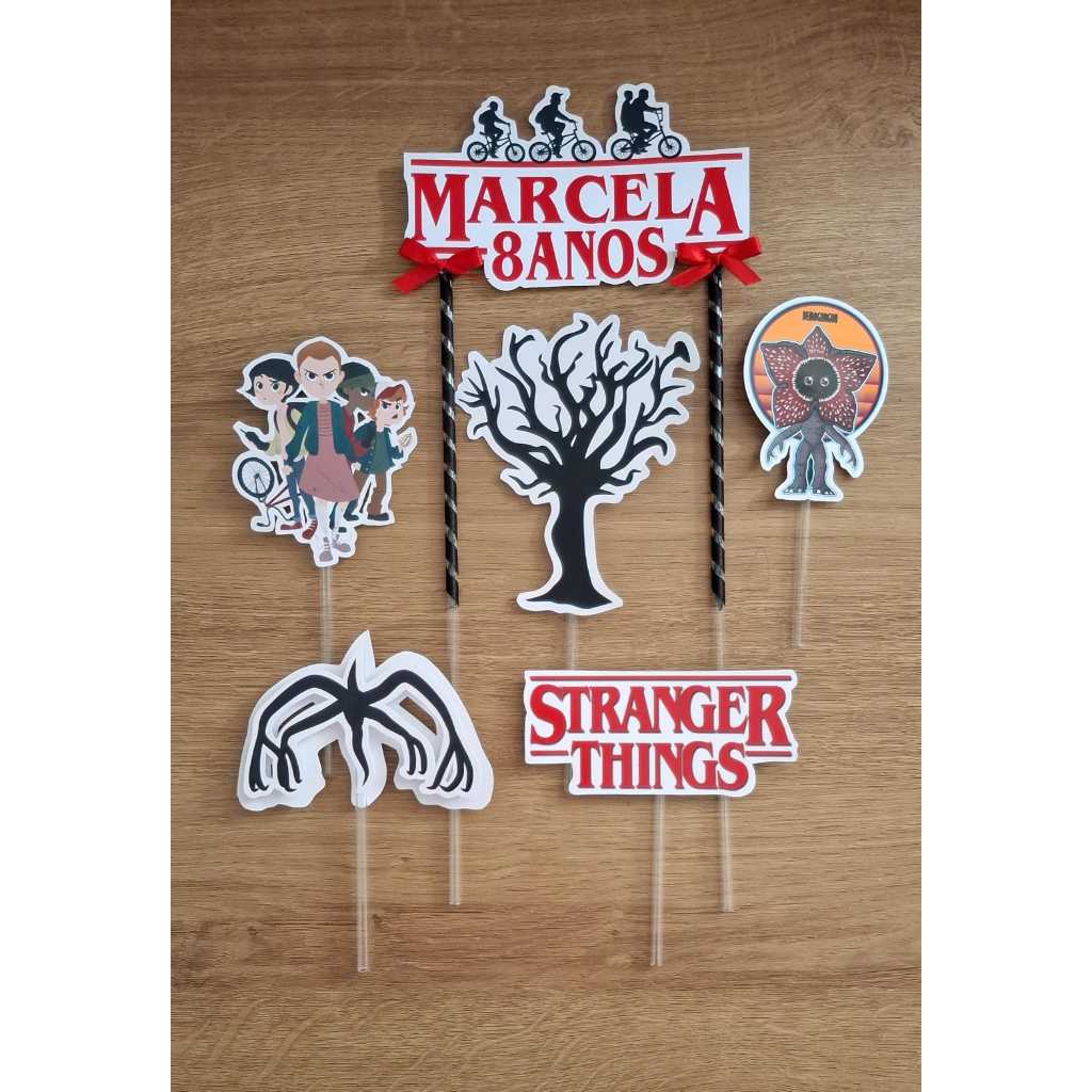 Topo de Bolo Stranger Things Personalizado | Topo de Bolo Personalizado / Plaquinha para bolo