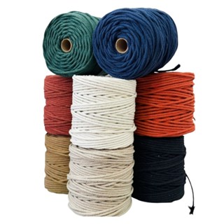 Cordas de Algodão 4mm com Alma Colorida – Perfeitas para Artesanato - 1kg aprox. 120m em Oferta na Shopee