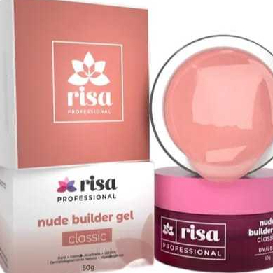 Gel risa classic nude 30g original / gel construtor alongamento de unhas uv