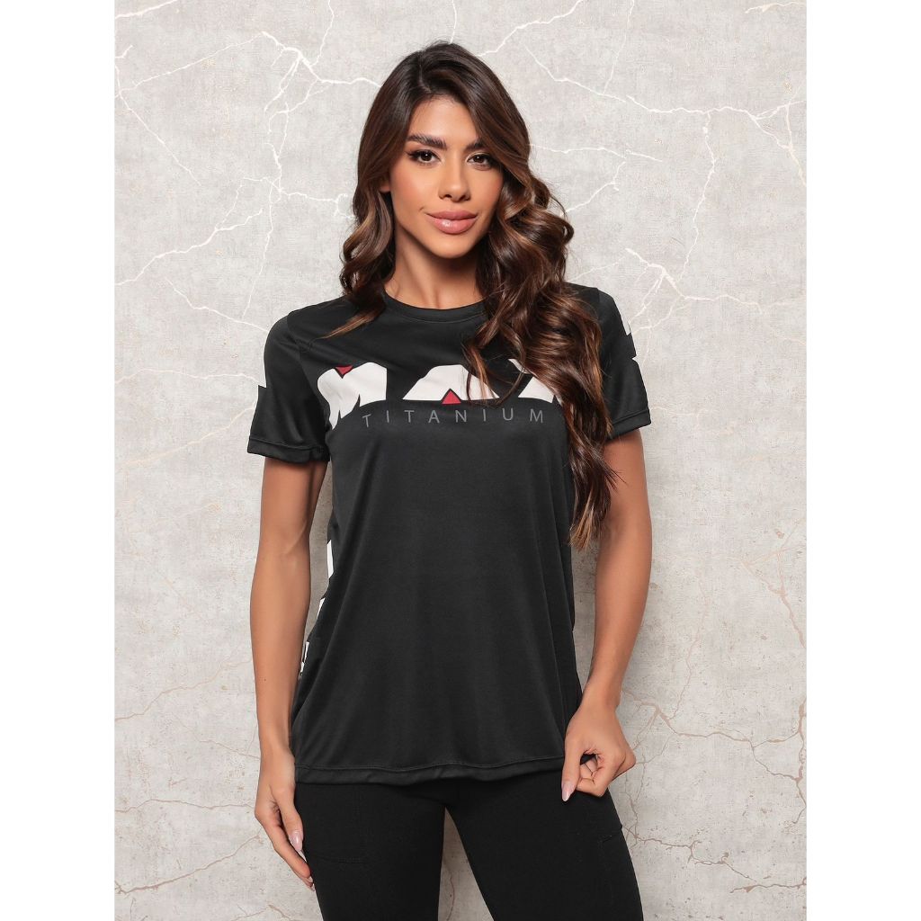 Camiseta Feminina Dry Fit Academia Treino Esportes Parvori GYM FUNCIONAL CROSSFIT