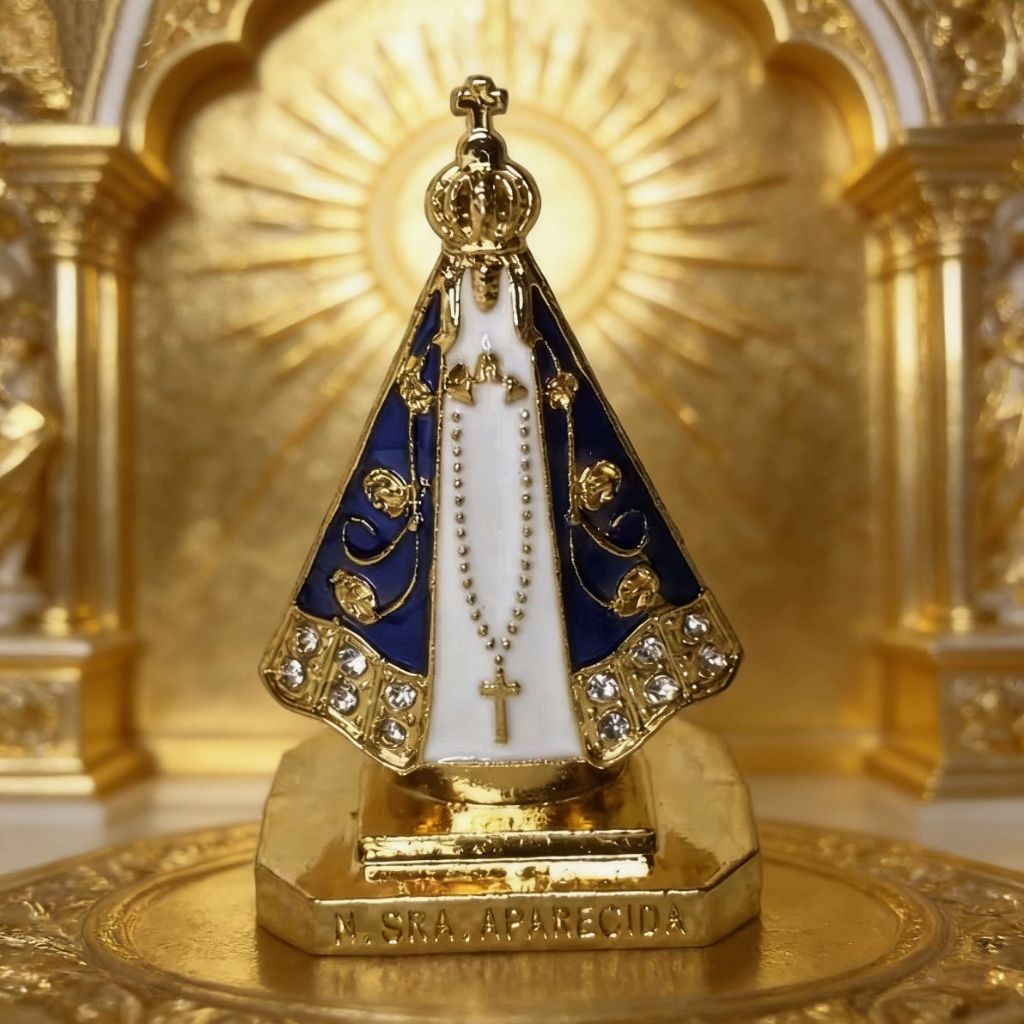 Imagem De Nossa Senhora Aparecida Para Carro Dupla Face 5CM