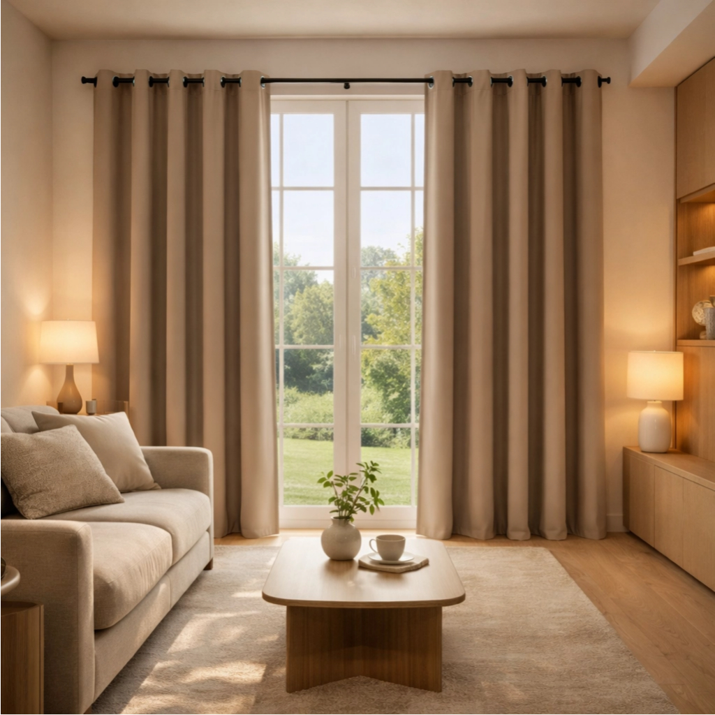 Cortina Blackout Grande Para Quarto Sala Cozinha PVC Corta 100% Luz Solar 2,80 Largura X 2,30 Altura