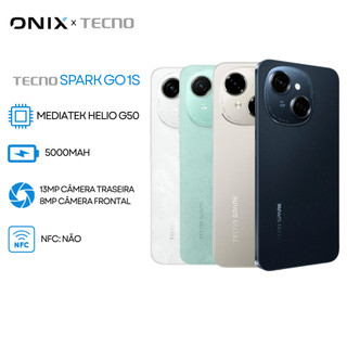 Tecno Spark Go 1S 4G, Processador Mediatek Hélio G50 , 64GB e 3GB RAM, e Spark Go 1, Bateria 5000MAH, VERSÃO GLOBAL
