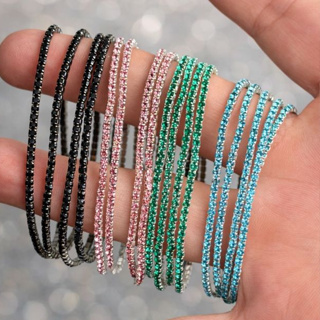 Pulseira Estilo Revieira Cravejada Unissex 4 Opçoes de Cor em Oferta na Shopee