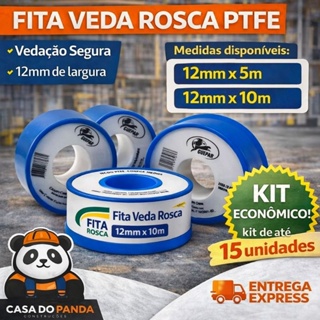 Fita Teflon Veda Rosca Kit Com até 15 Unidades Guepar Para Torneira, Chuveiro e Hidráulicas Em Geral em Oferta na Shopee