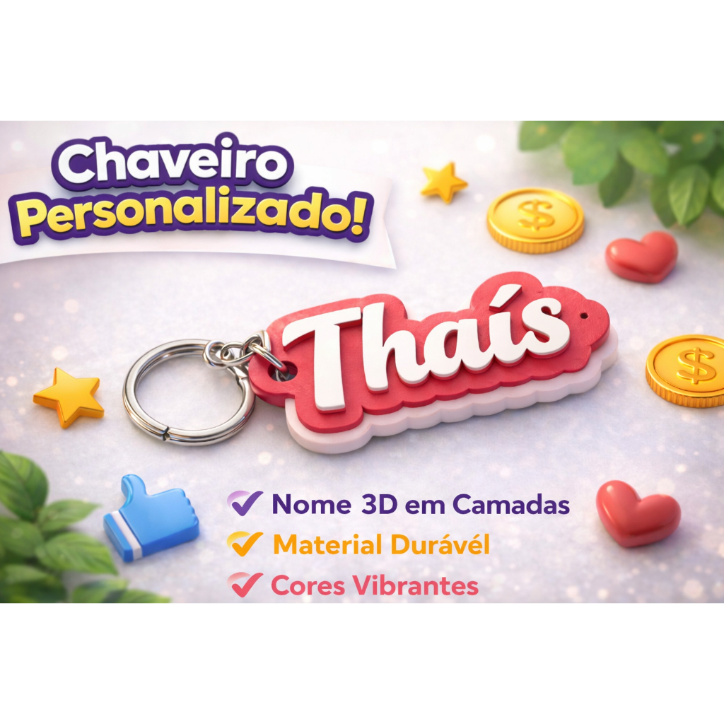 Chaveiro personalizado (com seu nome)