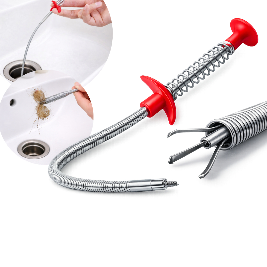 Desentupidor Pinça Flexível 60cm Inox Remove Cabelos Resíduos E Objetos Em Ralos E Pias em Oferta na Shopee