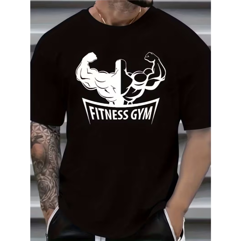 Camiseta Masculina 100% Algodão Fitness Gym Academia Confortável