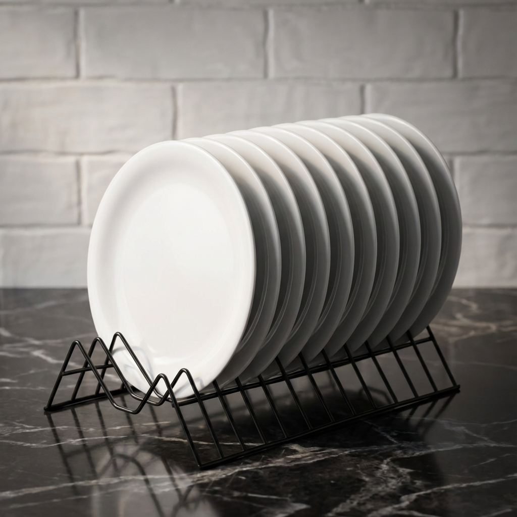 Suporte Organizador de Pratos Posição Vertical Ideal para Armários e Bancadas 12 Pratos Aramado em Oferta na Shopee