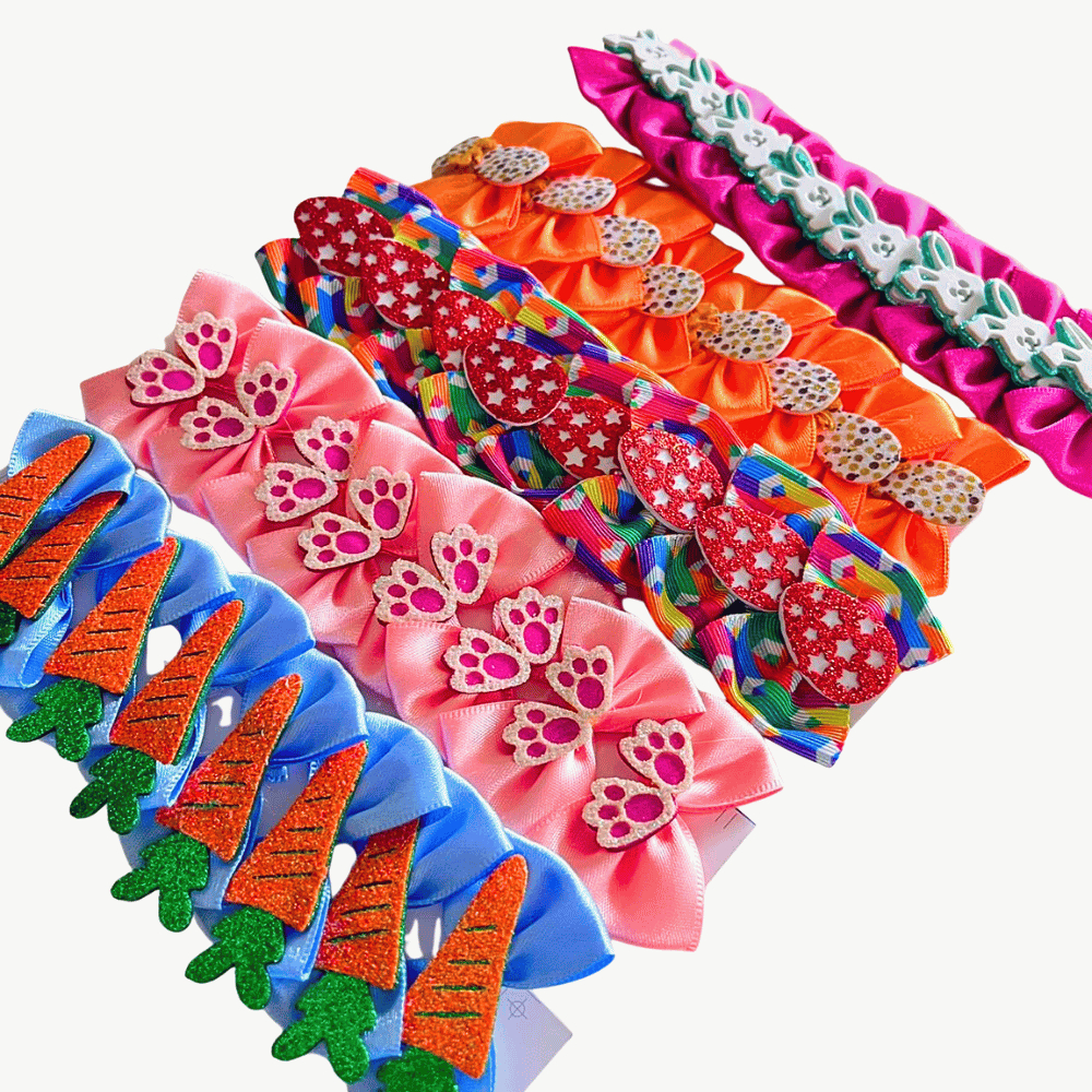 Laços Pet  Kit 64 unidades Pascoa Coelho Cenoura Tamanho G 5cm Lacinho Cachorro Pet em Oferta na Shopee