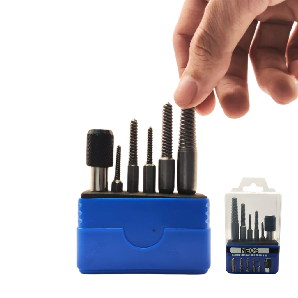 Kit Jogo 6 Brocas Removedor Extrator Tira Rosca Parafuso Quebrado Danificado Espanado Enferrujado em Oferta na Shopee