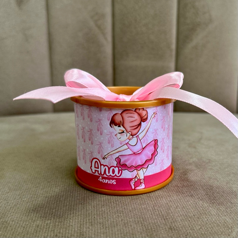 Kit Tubolatas personalizadas 5x6 - Lembrancinhas de aniversário Bailarina / Qualquer tema