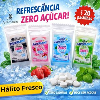 Lâminas PaperMint Solúveis Zero Açúcar Sabores Morango Menta Hortelã e Extra forte em Oferta na Shopee