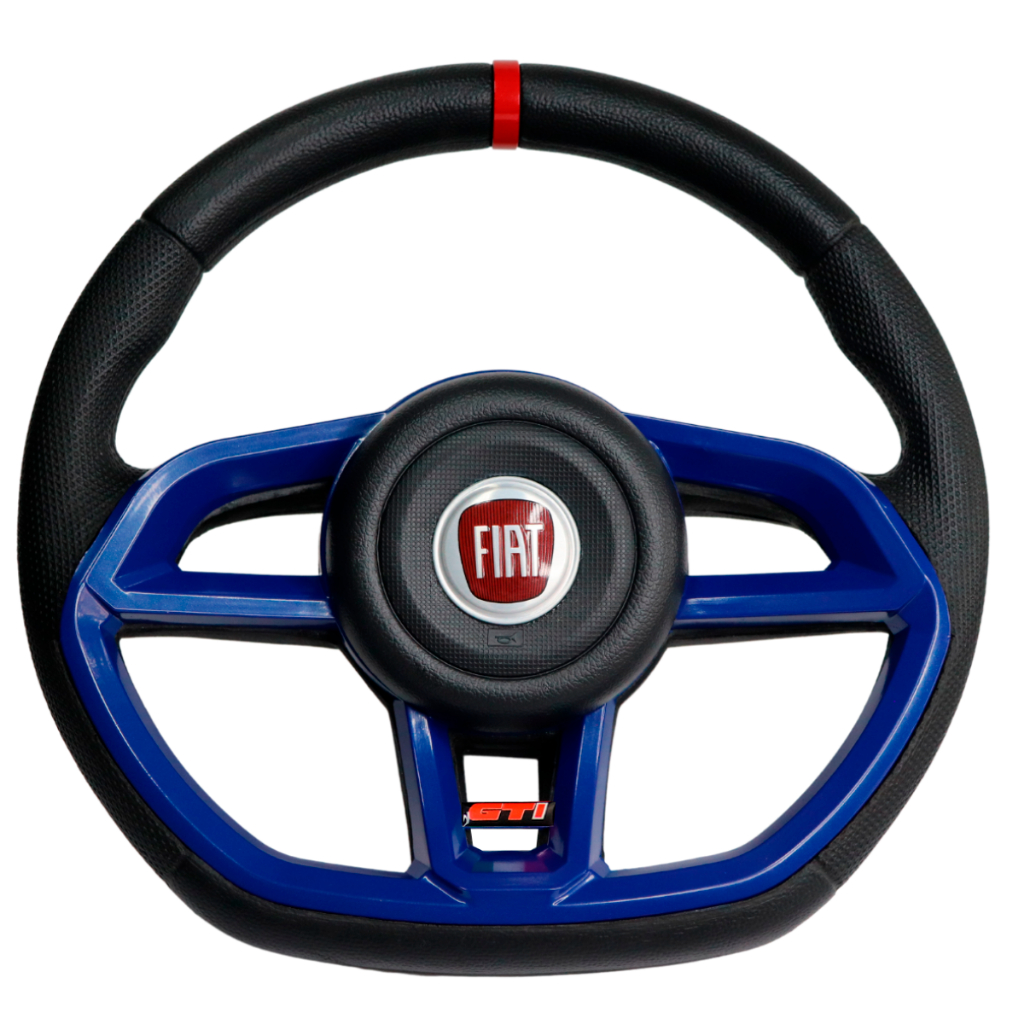 Volante Esportivo Gti Preto Emblema Logo Vermelho Italia Anel Vermelho Palio Weekend 96 97 98 99 em Oferta na Shopee