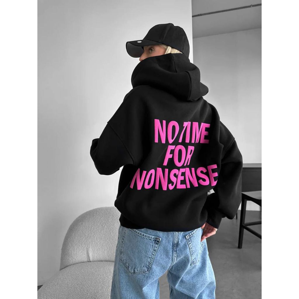 Moletom Canguru com capuz No Time For Nonsense Aftersoul Unissex Streetwear Peluciado