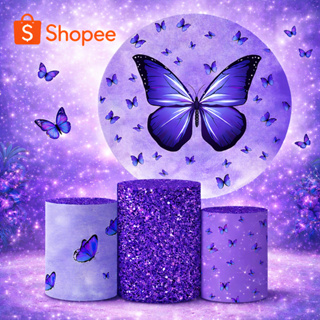 Trio Capa Cilindro + Painel Tema Borboletas Veste Fácil em Oferta na Shopee