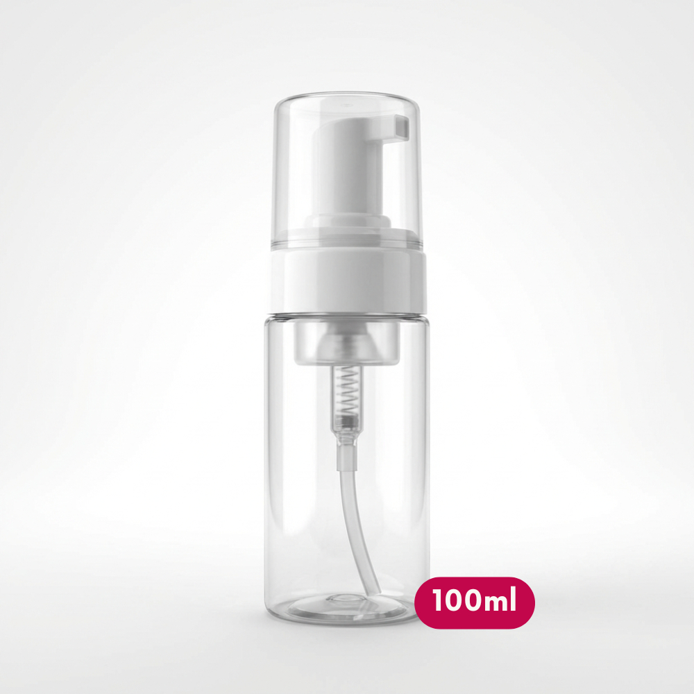 Kit Frascos Pump Espumador 100ml Transparente Limpeza de Cílios e Sobrancelhas em Oferta na Shopee