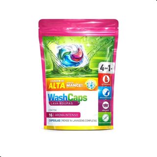 Cápsula de Lavagem WashCaps Lava - Roupas 4 em 1 Com Fragrância Intenso Pacote Com 16 Cápsulas Para Lavagem Completa em Oferta na Shopee