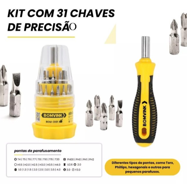 Kit 31 Chaves De Precisão Ferramentas em Oferta na Shopee