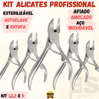 Alicate de Cortar Unha Profissional Kit 1/2/3/5 UN Manicure Pedicure Cortador Cuticula em Aço Inox em Oferta na Shopee
