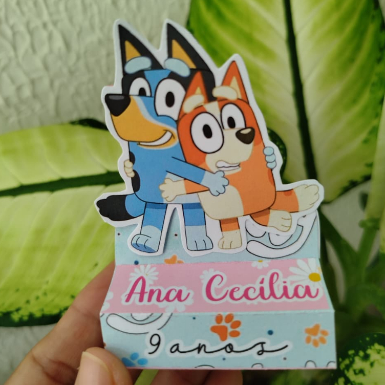 Porta bis BLUEY / porta bis duplo BLUEY / LEMBRANCINHAS PERSONALIZADAS /Fazemos todos os temas