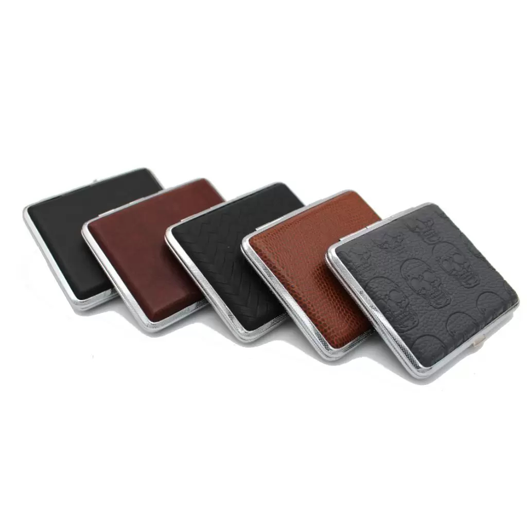 Caixa Case Estojo de Bolso Para Armazenamento em Metal e Courino Super Luxo em Oferta na Shopee