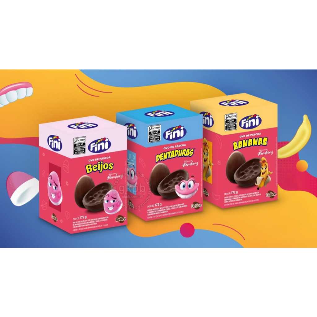 Ovo de Páscoa Fini Recheado com Balas de Gelatina – Edição Especial em Oferta na Shopee