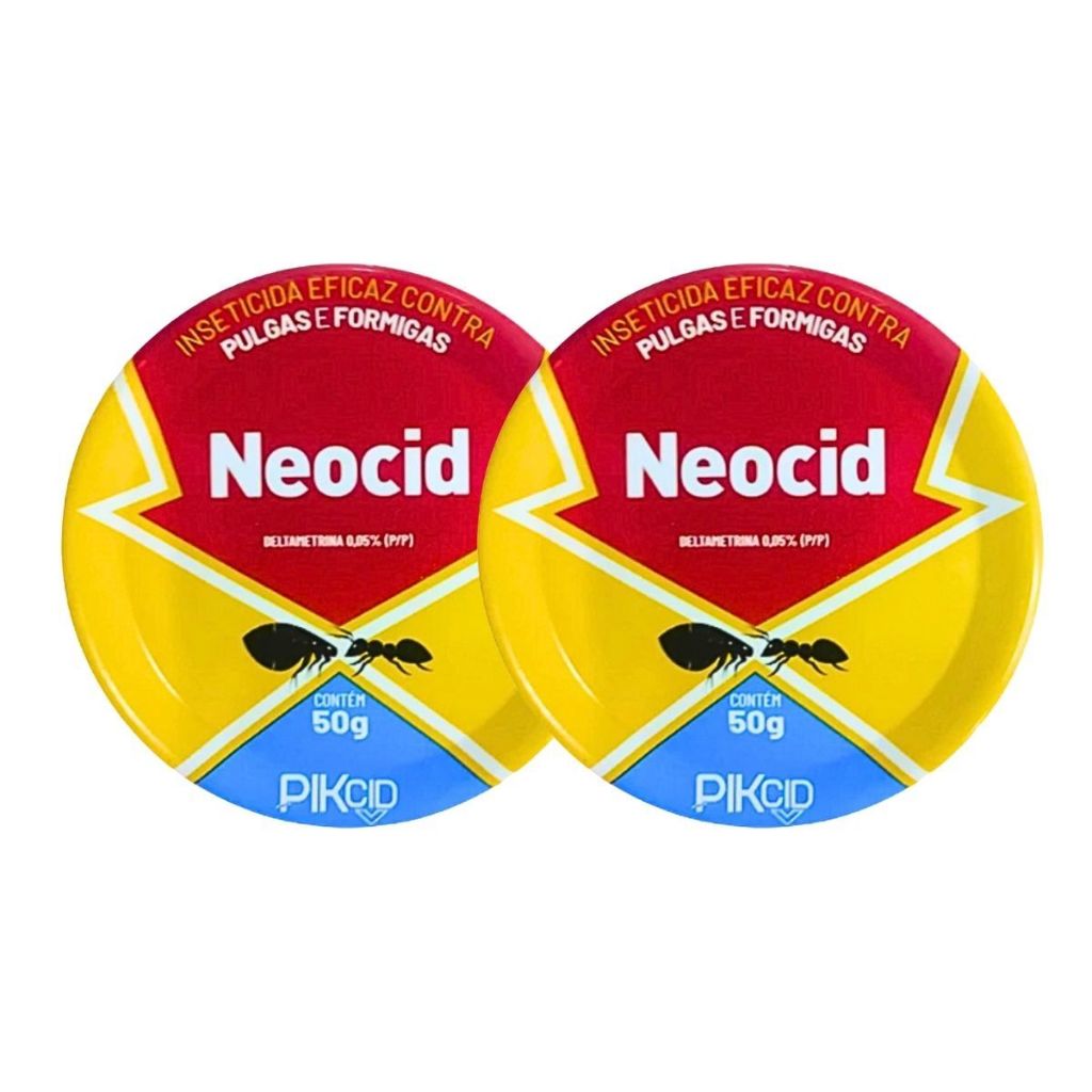 Kit 2 Neocid Pó Para Formigas E Pulgas Lata 50g Original em Oferta na Shopee