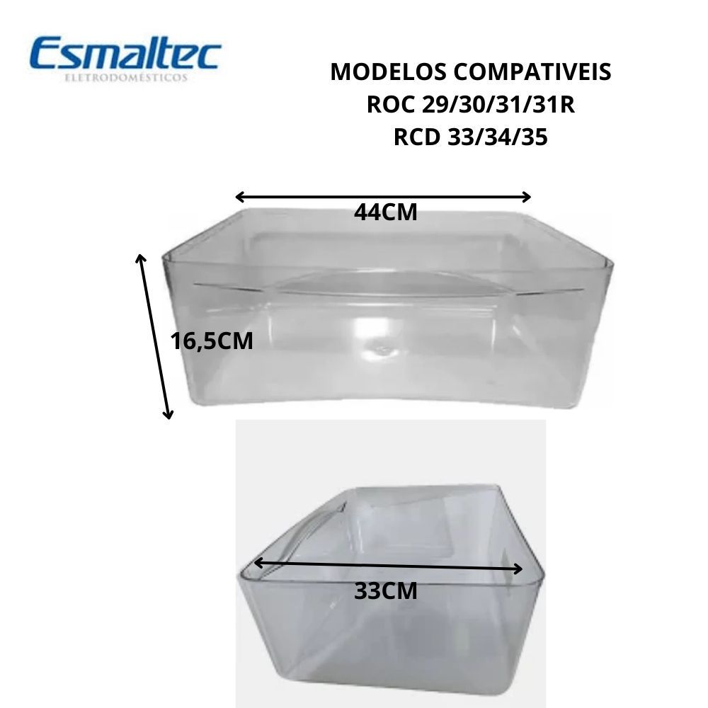 gaveta de legumes esmaltec roc's 31 á 35 / rcd 34-35
