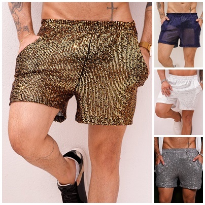 Shorts Masculino Paetê Shorts Festa em Oferta na Shopee