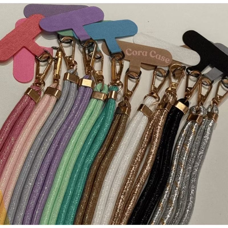 Cordão Com Glitter Para celular de luxo – Alça Ajustável Antifurto 12 Variedades