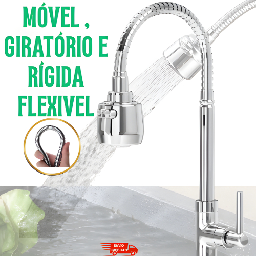 torneira Cozinha Gourmet Bancada Flexível 1/4 Volta Cromo em Oferta na Shopee