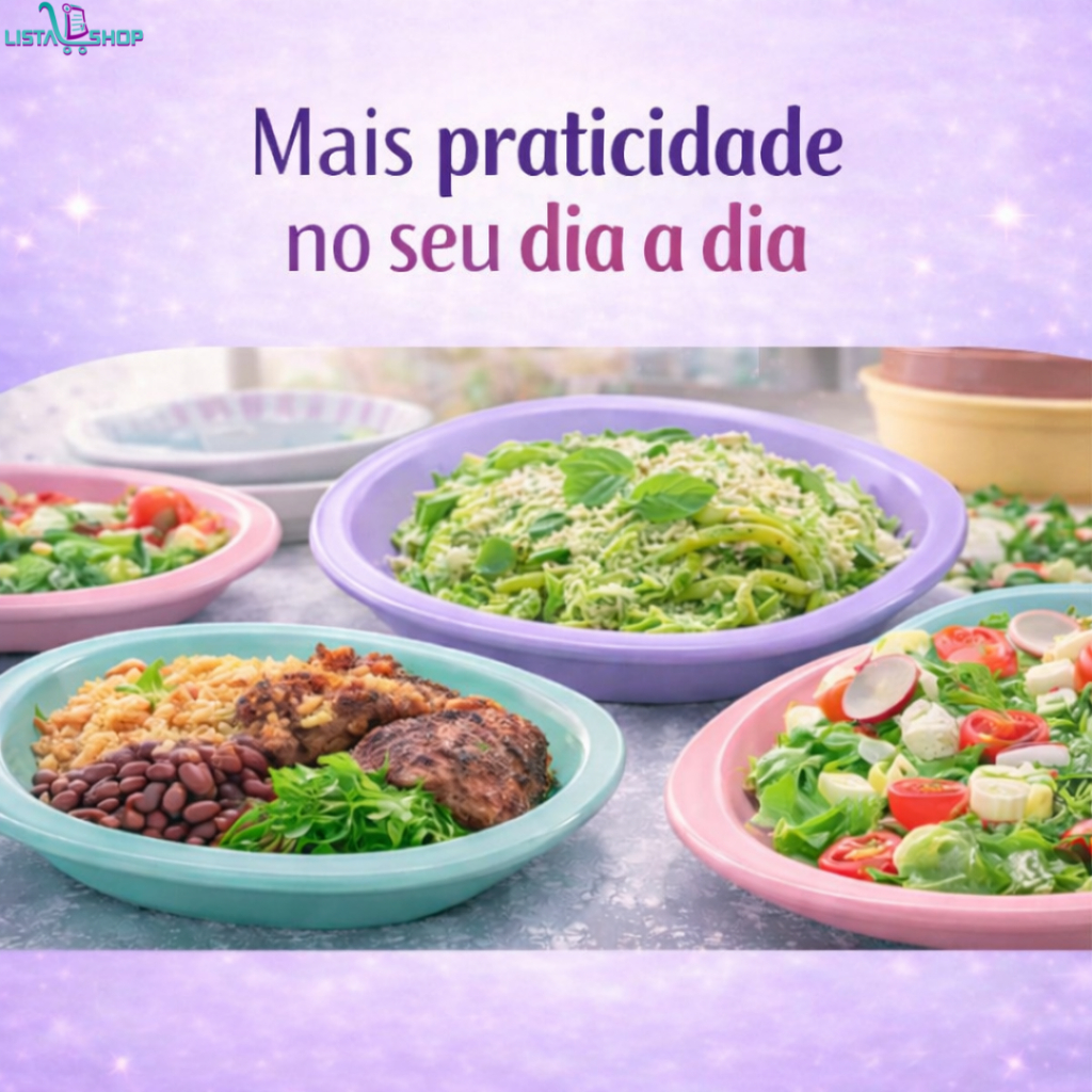 Kit Pratos Fundo Plástico Tons Pastéis Reutilizáveis 5 Cores Infantil Eventos Uso Diário