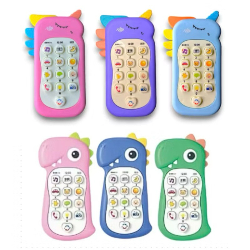Celular Infantil Telefone Interativo Musical Unicórnio Bebê ou celular Dinossauro