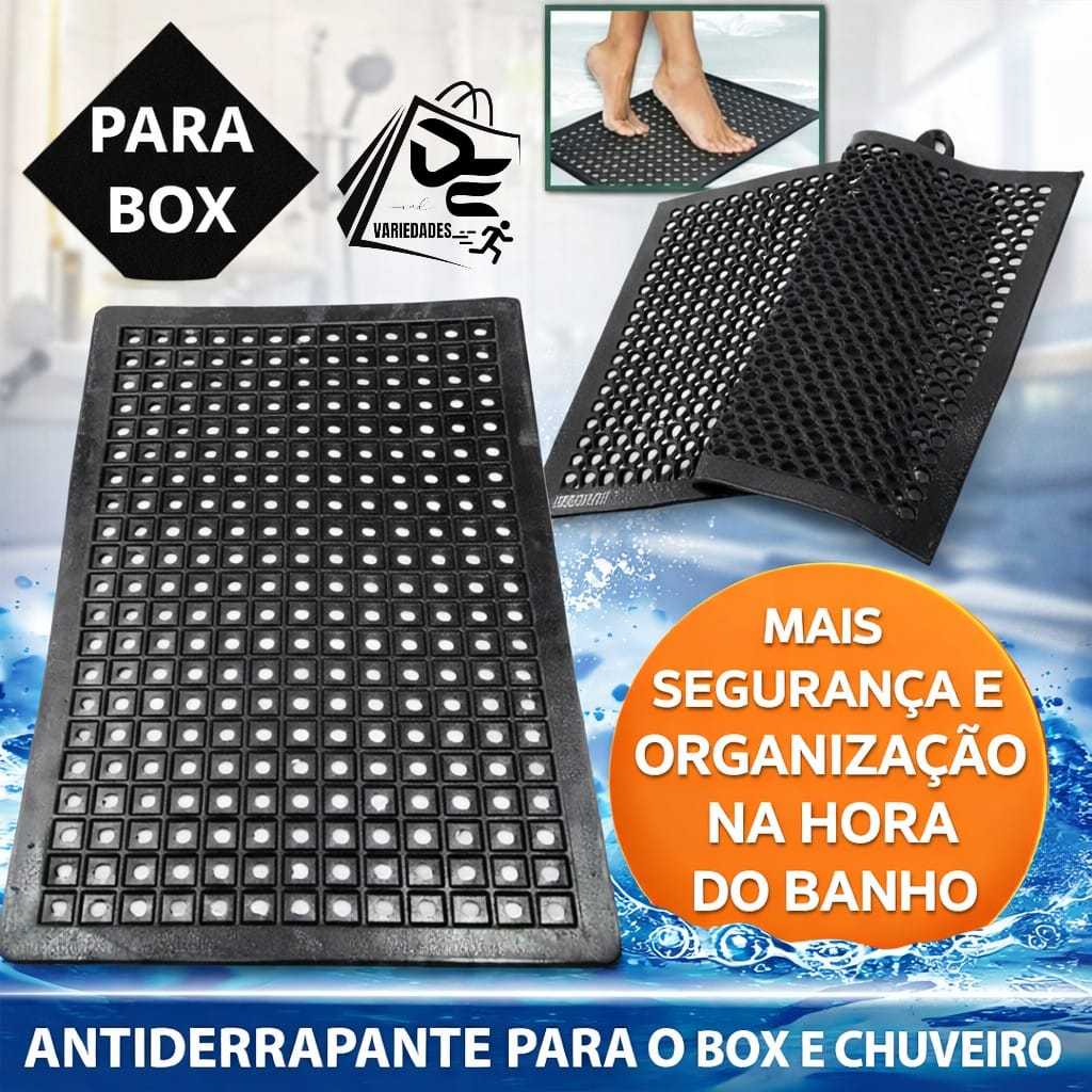 Tapete Antiderrapante para Box e Chuveiro 42x30cm Segurança Banheiro Antideslizante