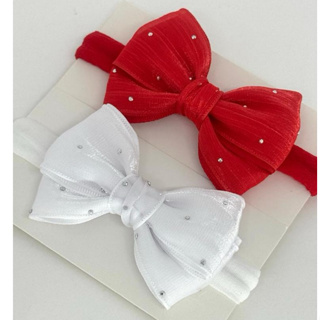 Faixa de Cabelo Bebê com Laço Delicado e Strass – Acessório Infantil Confortável em Oferta na Shopee