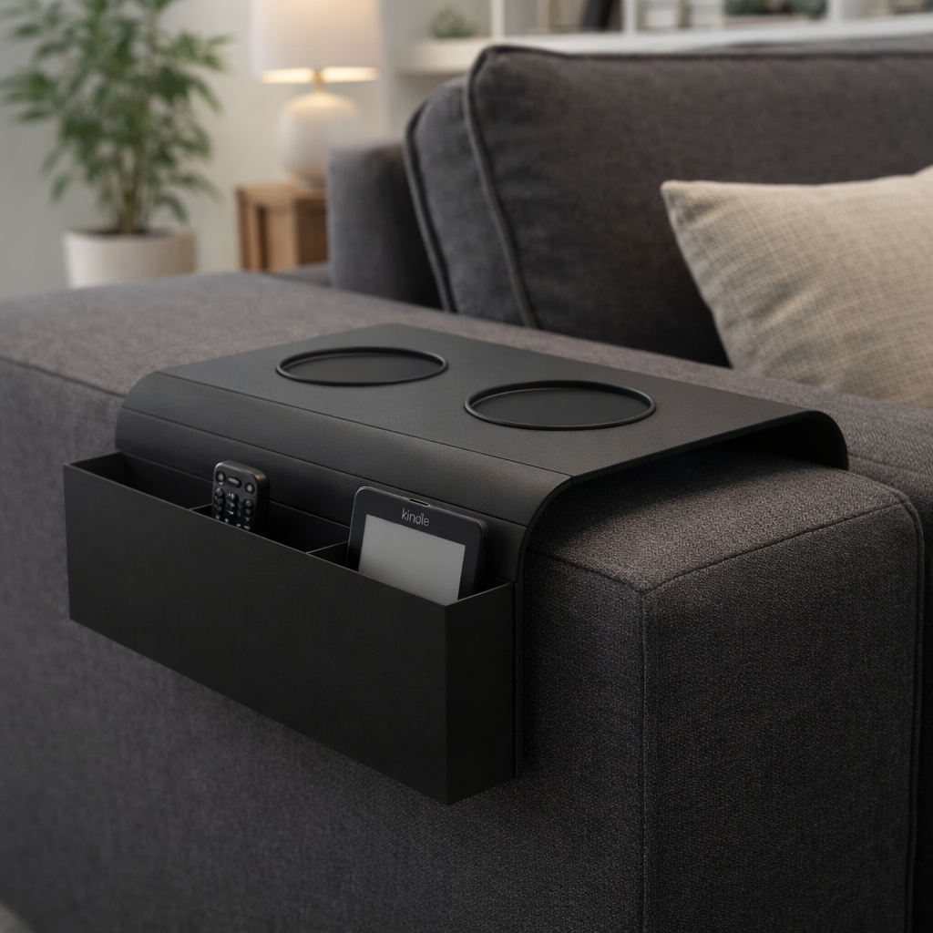 Bandejas Esteira Porta Copo Controle Sofá Esteira Ajustável Madeira