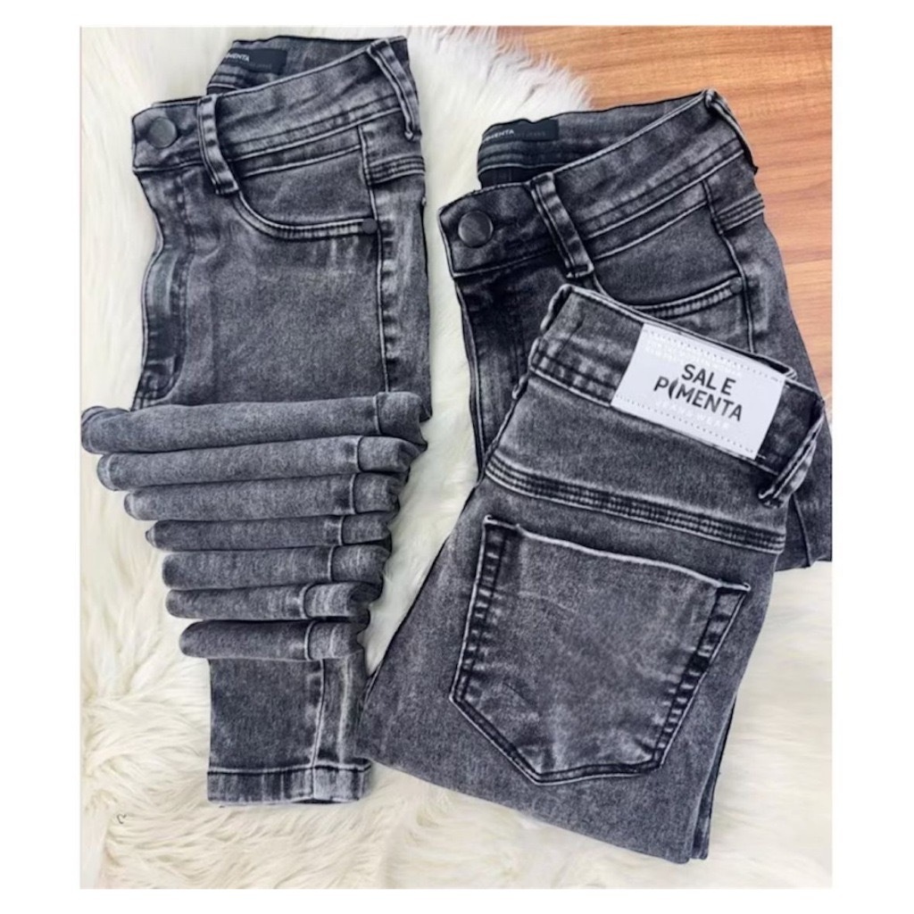 CALÇA JEANS SAL E PIMENTA ORIGINAL LINHA PREMIUM EMPINA BUMBUM COM LYCRA CINTURA ALTA em Oferta na Shopee