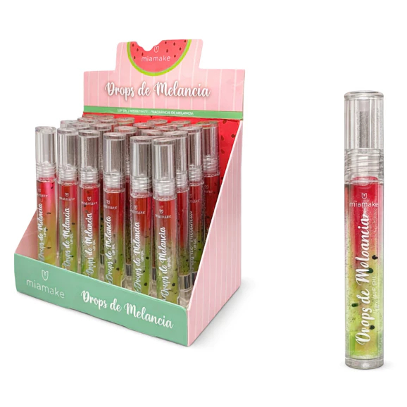 Gloss Labial Drops de Melancia Mia Make – Brilho Labial