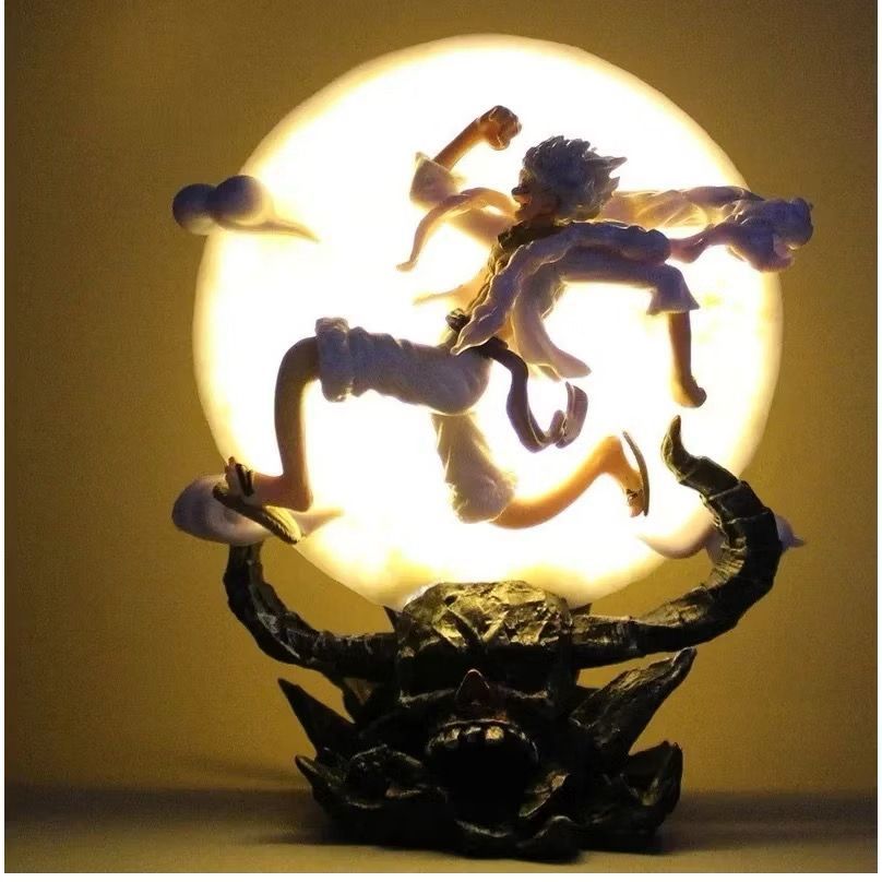 boneco Luminária One Piece Monkey D. Luffy Gear 5 – Deus do Sol em Oferta na Shopee