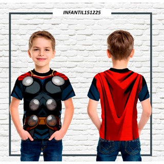 Camiseta Infantil Thor em tecido Dryfit em Oferta na Shopee
