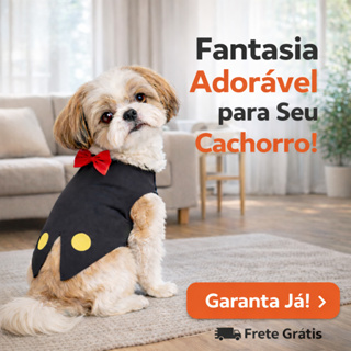 Roupa Para Cachorro Pinscher 1 Mickey Fantasia Confortável com Fechamento em Velcro em Oferta na Shopee