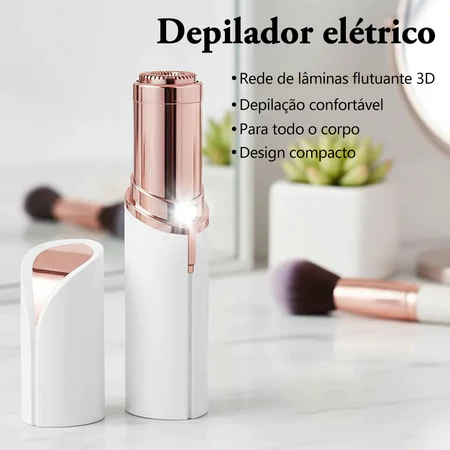 Batom Portátil Depilador Facial Buço Rosto Aparador Pelos USB，Depilador indolor e portátil em Oferta na Shopee