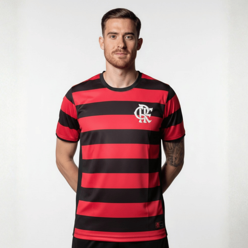 Camisa do Flamengo Masculina Logo TPU 34050 em Oferta na Shopee
