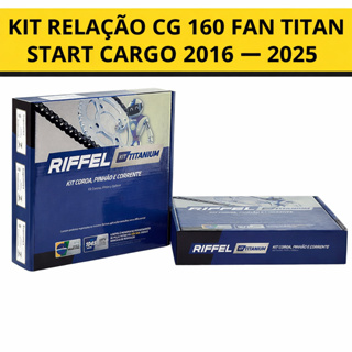 Kit Relação Moto Riffel Cg 160 2016/2025 CG150 2004/2015 Titan Start Cargo Fan em Oferta na Shopee