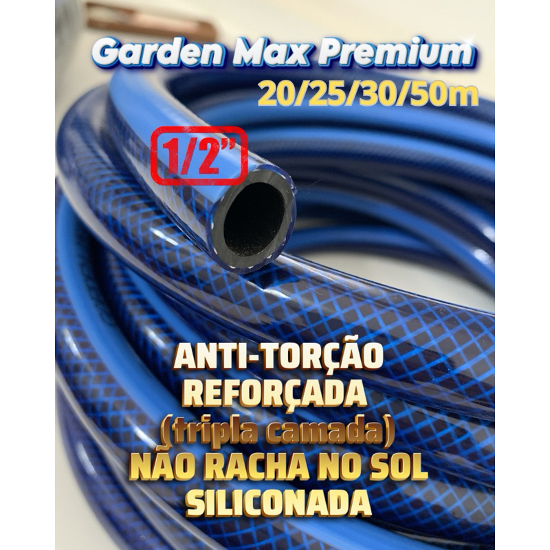 Mangueira Jardim Reforçada Siliconada Trançada 1/2”  Azul