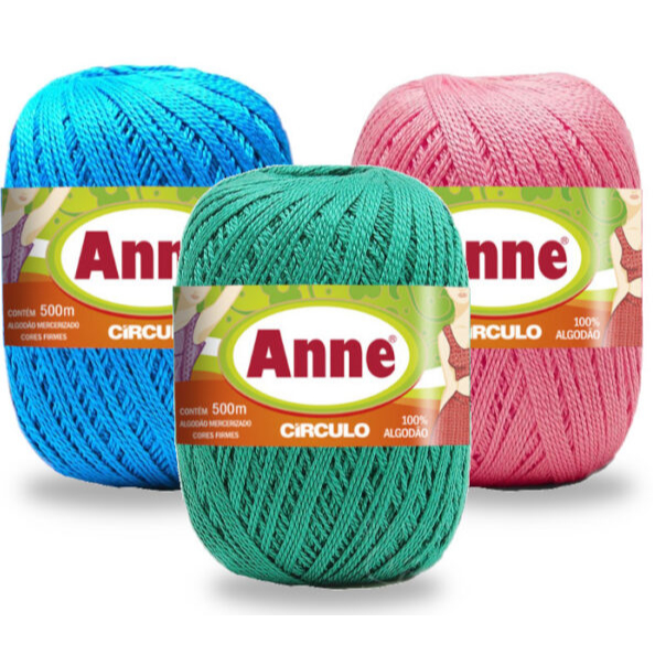 LINHA FIO ANNE - TODAS AS CORES - 500 Metros - Circulo em Oferta na Shopee